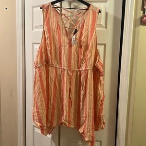 Torrid 6(6X) multi stripe sleeveless babydoll